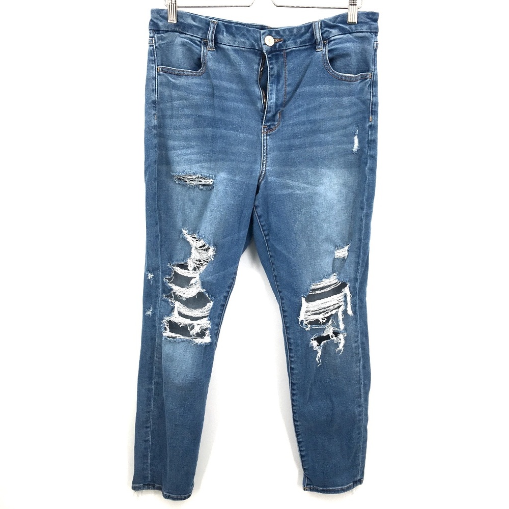 American Eagle Curvy Hi-Rise Distressed Jegging Size 16